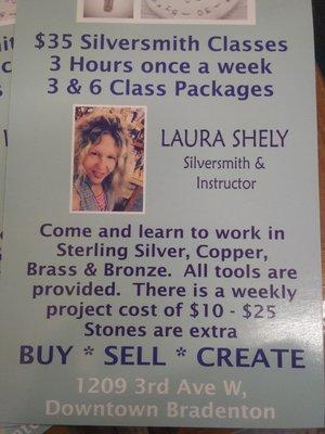 Classes for learning crafting for Jewelry