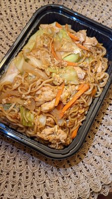 Chicken yaki soba