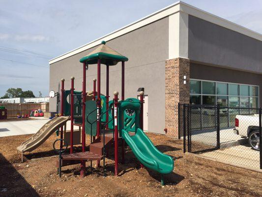 Brand new playground equipment.