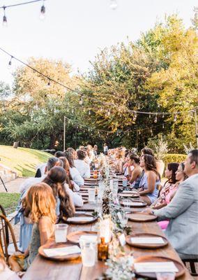 Dining table with guests