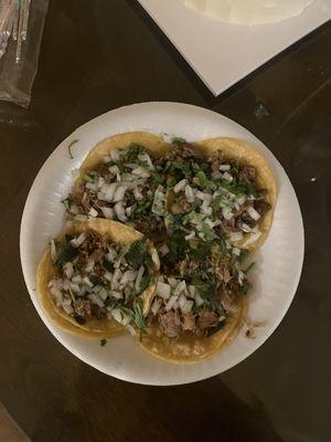 Mix and match tacos (Chicken and Asada)