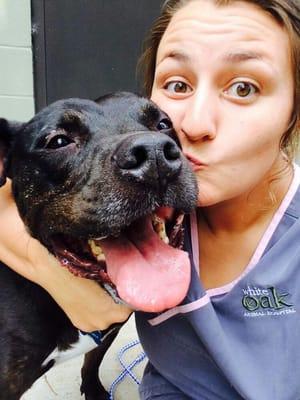 Mallory (veterinary assistant) and onyx