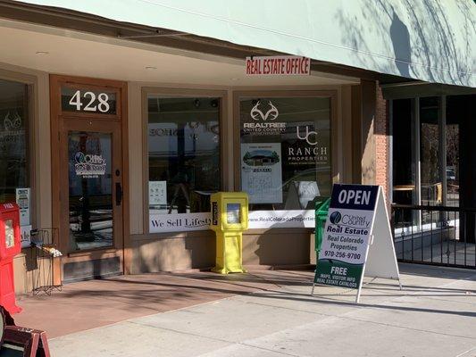 Downtown Grand Junction storefront for Teresa Rens Real Estate Agent.