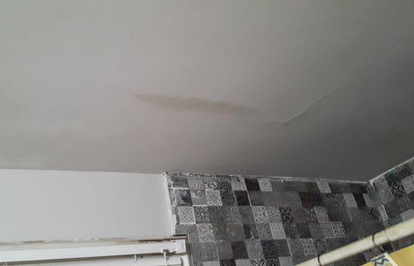 Now leaking bathroom ceiling..rix roofing TOXIC