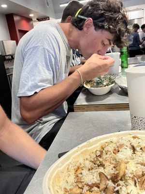 me and the boys getting some good chipotle after a long sail into the harbor.