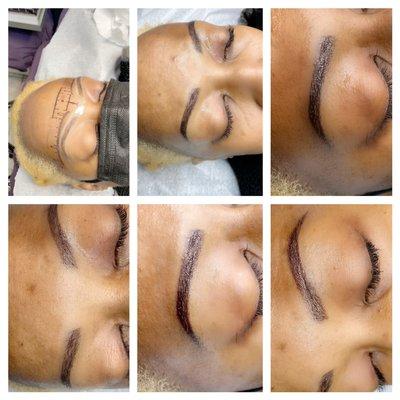 Permanent makeup, powder done by digital pen