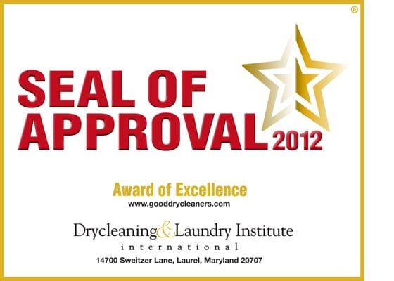 Seal of Approval - AWARD OF EXCELLENCE - Equipment, Quality of Work and Cleanliness must be above standard to get DLI Approval.