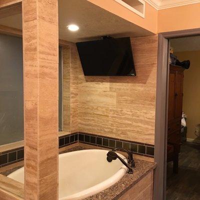 Add a Tv with your new restroom