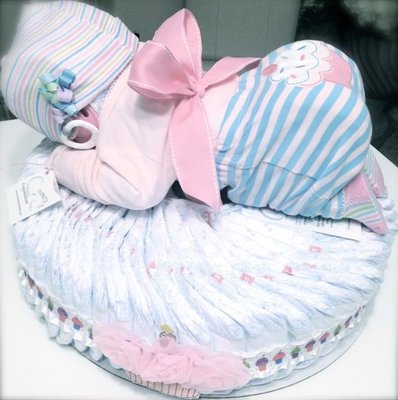 Lil Miss Cupcake Custom Diaper Baby Cake Gift Essential.