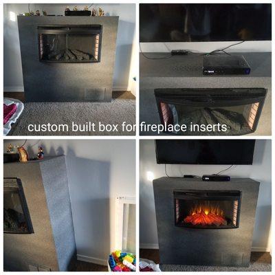 Fireplace insert boxes