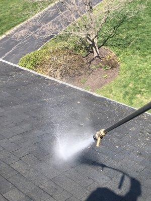 Roof washing