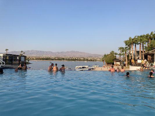 Infinity pool view of lake Havasu