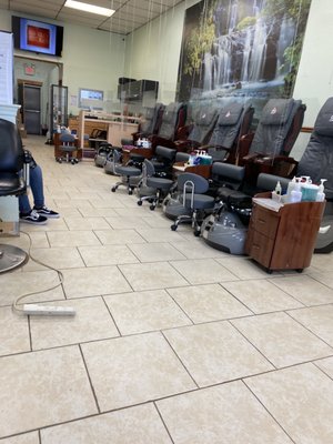 Pedicure station