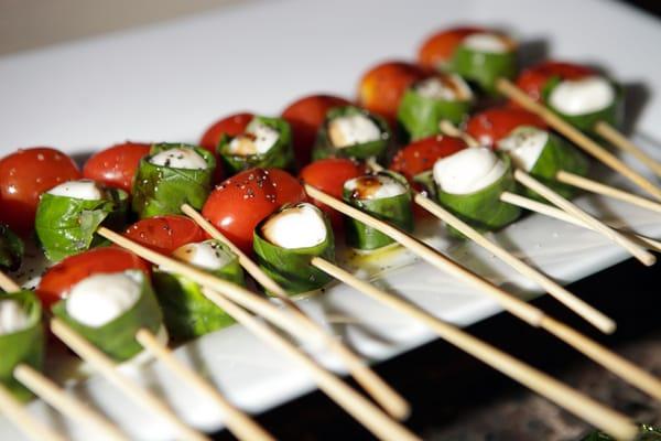 Caprese Skewers with Balsamic Glaze