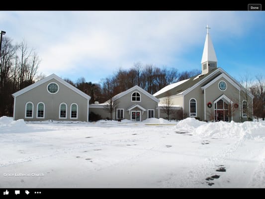 Grace Lutheran Church on a cold winter day, 2014.