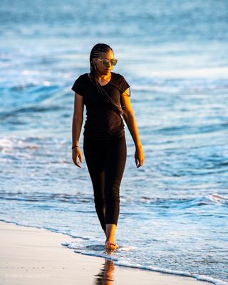 Model on Beach