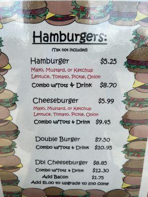 Hamburger options