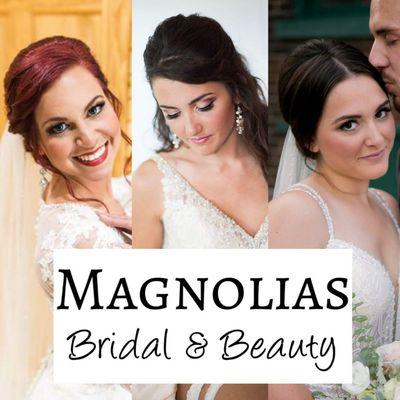 Magnolias Bridal & Beauty - real life bridal portfolio advertisement.