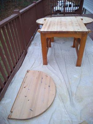 Sanded Norwegian pine table!