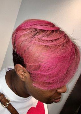 Two-tone pink color