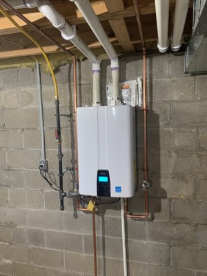 Tankless water heater installation