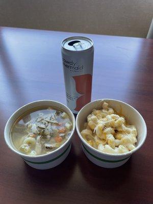 Chicken Noodle and Mac & Cheese