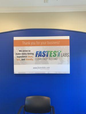 Thank you for choosing Fastest Labs.