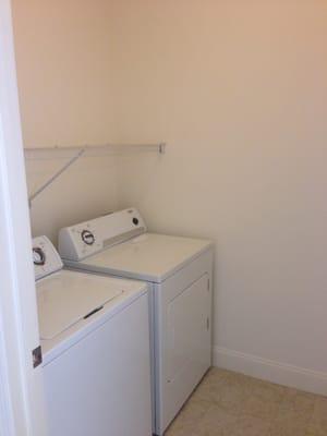 every home features a washer and dryer!