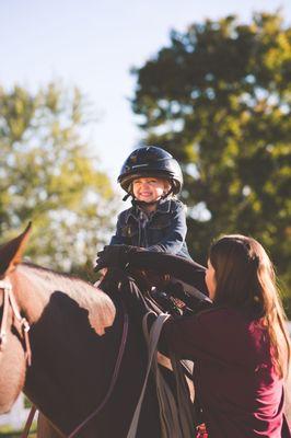 Lainey is all smiles during her "little lesson" on Dakota.