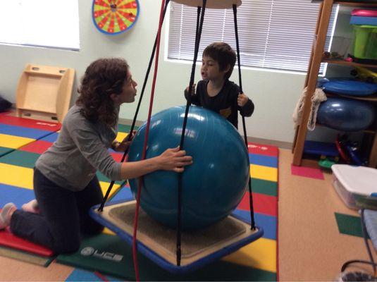 Speech therapy in our gym