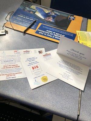 Just a few of the coupons we mail to our loyal customers! Give us a call to become a part of our Customer Loyalty Plan!