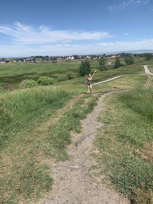 Waking trail are dinosaur park in Bozeman