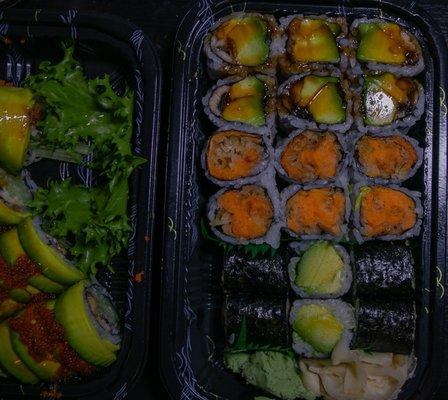 Dragon Roll Eel Avocado Roll Sweet Potato Roll Avocado Roll