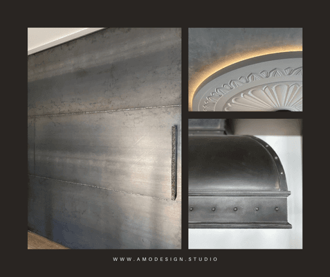 Residential Design
 New Construction
 Custom High-End Single Family Home
 Custom Steel Barn Door/Custom Ceiling Medallion/Custom Range Hood