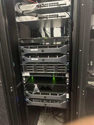 Powerful protection in place! Rack installed with Cisco S170 Web Security Appliance, switches, and servers.