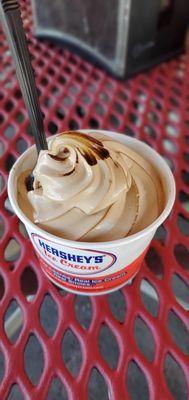 Espresso soft serve, with german chocolate.