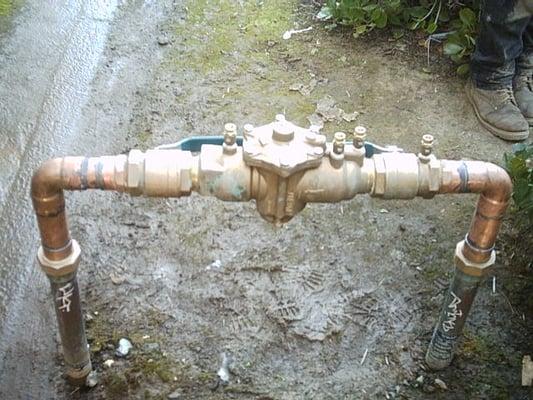 Backflow preventer installation for Pacific Medical Center.