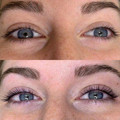 Lash lift and tint