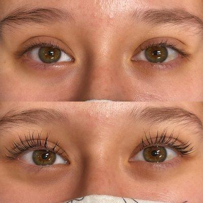 Before and After Lash Lift