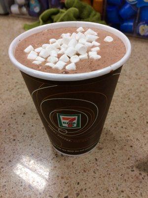 Delicious hot chocolate bar that includes mini marshmallows!