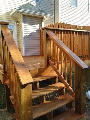 Deck staining and sealing