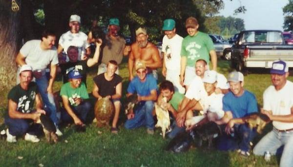 a group of "real" men at Campshore Campground....yikes...