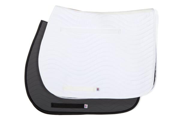 English Saddle Pad Colors - White and Charcoal