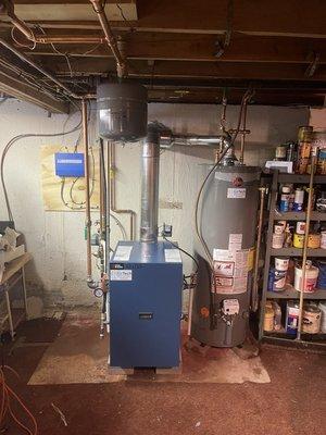 New Utica Natural Gas Boiler with RUUD Natural Gas Water Heater