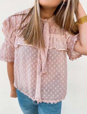 Dusty Pink Palm Blouse Just In Stock!