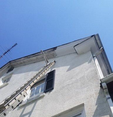 Soffit and fascia exterior painting