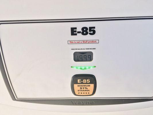 E85 pump up close