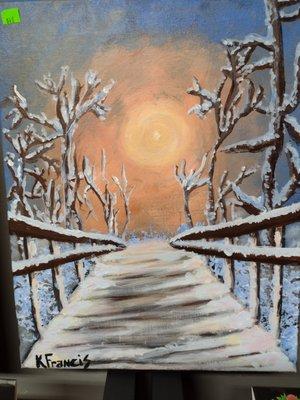 Original Acrylic painting Bridge