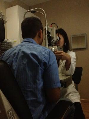 Bf getting his eyes checked out after 10 years