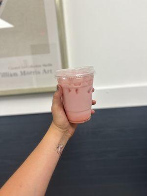 Strawberry's and cream drink